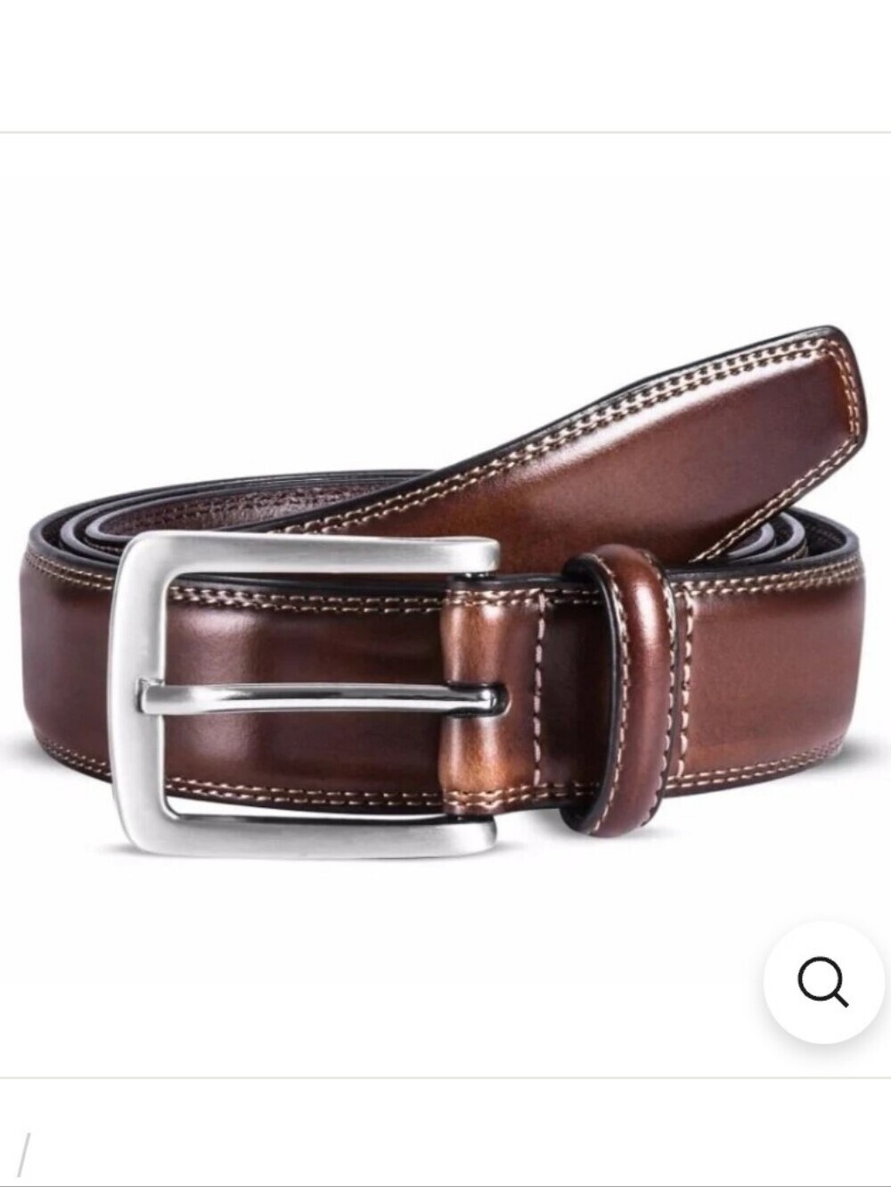 Mens Brown Belt Size 42 Valentini Genuine Leather Preppy Office Work LA1015